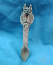 Rare Ancient Egyptian Antiquities Bc Figure Anubis Spoon15 Cm High Stone Carving picture