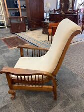 Antique Mission Oak Morris Style Recliner Armchair Reclining Chair Lion Paws picture