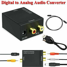 Digital Optical Coaxial to Analog RCA L/R Audio Converter Adapter w/ Fiber Cable picture