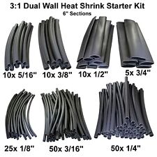 3:1 Heat Shrink Tubing Adhesive Dual Wall Starter Kit - 160 Pieces - 6
