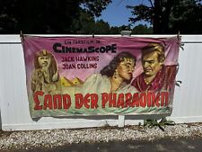 Vintage 1955 Land Of The Pharaohs Canvas Painted Movie Poster (German) picture
