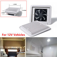 1x 12V White Air Vent with fan RV Trailer Caravan Side Air Ventilation Dustproof picture