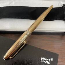 New Authentic Montblanc 2866 Meisterstuck Ballpoint Pen Grid like Gold 164 picture