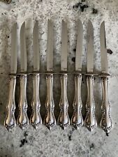 “Debussy “ by  Towle Steak Knives Sterling Silver With Finger Guard Eight Knives picture