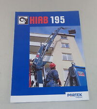 Brochure / brochure Hiab ankle arm crane 195 stand 11/1998 picture