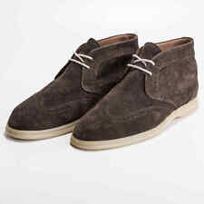 Loro Piana Boots Mens 8M Soft Derby Walk Brown Suede Leather Wingtip Chukka picture