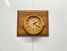 Antique Refurbish Original Quartz Retro Style Seiko Wall Clock - Yellow Coating picture