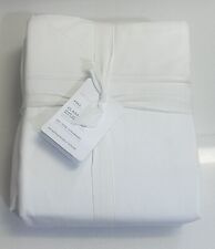 POTTERY BARN CLASSIC 400 TC PERCALE Full SHEET SET IN WHITE NEW picture