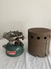Vintage Coleman 502 Camping Stove With Heater Cover 01/71 Single Burner WORKS picture
