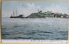 Boston Harbor Long Island View Massachusetts Vintage Postcard c1900 picture