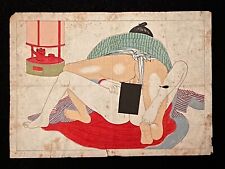 Ukiyo-e Woodblock Print Original Nishiki-e Shunga 19th century Antique AB11203 picture