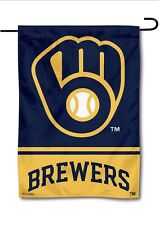 Milwaukee Brewers Garden Flag Double Sided MLB Brewers Premium Yard Flag picture