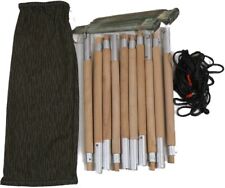 Authentic East German NVA Shelter Half Tent Poles Stakes Rope Rain Drop Camo Bag picture