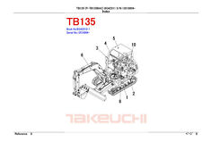 New Takeuchi TB135 Excavator Parts Manual picture