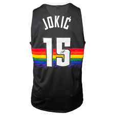 Nikola Jokic Signed Denver Black Throwback Basketball Jersey (JSA) picture