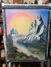 Original Oil Painting 18x24 “Mountain View Dawn” Art/Landscape (Bob Ross Style) picture