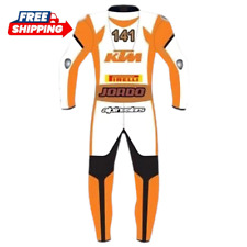 Ktm Motorbike Cowhide Leather Suit - Available in All Sizes | Motorcycle Leather picture