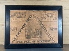 The Fall of Nineveh Adam Forepaugh Framed 1800s Circus News Paper Advertisement picture