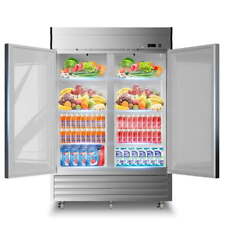 Commercial Stainless Steel Reach-in Refrigerator Cooler 2 Solid Doors 49 Cu.ft picture
