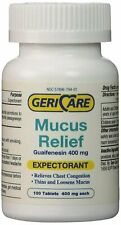 Gericare Mucus Relief Guaifenesin Expectorant Tablets 400 mg Each 100 Ct 2 Pack picture