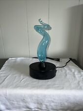 Vintage Lumisource Electric Twisted Light Motion Art Blue ￼12 1/2” Tall picture