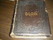 THE COMPLETE DOMESTIC BIBLE NEW & OLD TESTAMENTS HC 1873 ILLUSTRATED picture