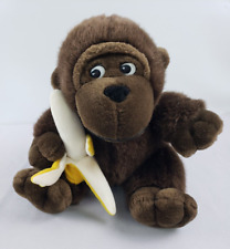 Gorilla plush with Banana brown Tall  Stuffed Toy 10in TB Trading picture