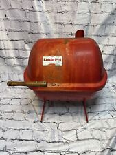 Little Pal Grill Smoker Portable Charcoal Tailgate BBQ Wood Handle Vintage picture
