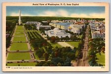 Aerial View of Washington D.C. from Capitol Linen UNP 1930-1945 Vintage Postcard picture