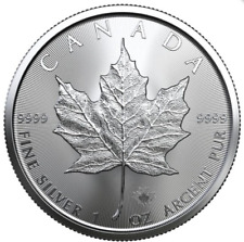 2022 1 oz Canadian Silver Maple Leaf $5 Coin .9999 Fine Silver BU - BS picture