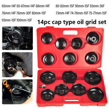 14Pcs Oil Filter Wrench Set Cup Cap Type Socket Removal Tool Kit Aluminium Alloy picture