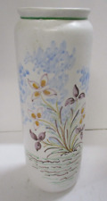 Vintage Hand Painted Talavera Floral Pottery Vase 11.5