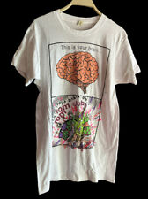 Vintage Tom Tom Club 80s 90s White Single Stitch Music Brain Shirt Talking Heads picture