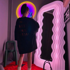 ETTORE SOTSASS ULTRAFRAGOLA WAVY NEON FULL LENGTH RETRO LED MIRROR FREE DELIVERY picture