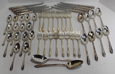 50 Piece Wm Rogers & Son IS  Exquisite Silverplate Flatware Service for 8 picture