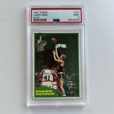 1981 Topps #101 Larry Bird PSA 9 MINT EAST Super Action Boston Celtics HOF picture