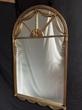 Antique Hollywood Regency Giltwood Arched Wall Mirror 46” H x 26.5” L picture
