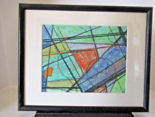 Original OOAK hand painted art Acrylic mixed media drawing abstract signed 15x12 picture