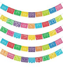 HOOJO 5 Packs (82ft) Mexican Party Banner Cinco de Mayo Decoration Day of Dead picture