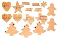 Southwestern Terra Cotta Natural Christmas Ornaments Hand Crafted Set Of 16 New picture