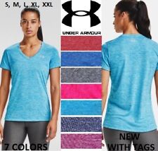 NEW Women Under Armour Twisted Tech Loose Gym Logo V-Neck T-Shirt Tee S-XXL, NWT picture