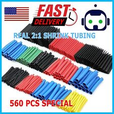 560Pcs Heat Shrink Tubing Insulation Shrinkable Tube 2:1 Wire Cable Sleeve Kit picture