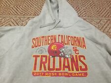 2017 Southern California USC Rose Bowl Game Hoodie Size XL Gray picture