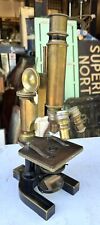 ANTIQUE BRASS BAUSCH & LOMB Optical Co MICROSCOPE 1897 picture