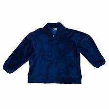 Vintage Kodiak by Campus Pullover Fleece Fuzzy 1950’s Large Button Royal Blue picture