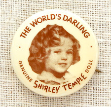 Shirley Temple Genuine Doll Pin Pinback Button Vintage The World's Darling picture