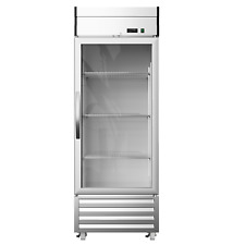 New Commercial Reach In Refrigerator Glass Door Stainless Steel Cooler Beverage picture