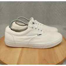 Vans Off The Wall Sneakers 10 Men's Triple White Deck Shoe Sportswear Casual GC picture