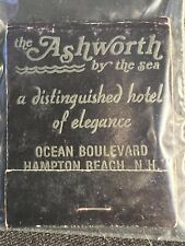 VINTAGE MATCHBOOK - THE ASHWORTH BY THE SEA HOTEL - HAMPTON BEACH NH - UNSTRUCK picture