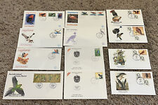 WORLDWIDE BIRDS COVERS LOT 12 DIFFERENT COVERS FROM SURINAME NORFOLK AUSTRIA US picture